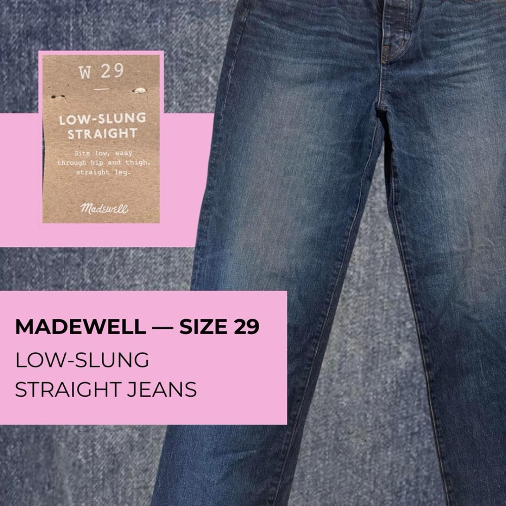 NWT/Never Worn/Sold Out Madewell Low Slung-Straight Jeans